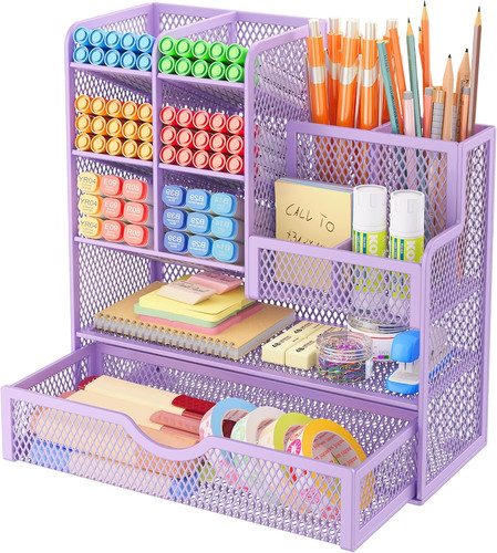 Sturdy mesh desk - sturdy, organiser