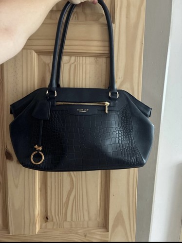 Radley navy leather croc - navy,