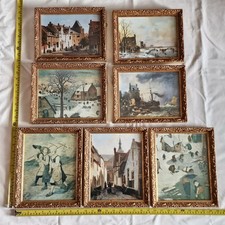 Job lot of 7 gilt framed Old
