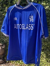 CHELSEA FOOTBALL CLUB FC  AUTOGLASS Vintage UMBRO HOME Shirt XXL  9O’S/00’S