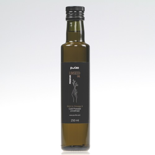 Linseed oil cold pressed - oil,, cold-pressed