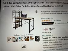 Desk Corner Workstation Table Office with Shelves 