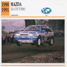 1990-1991 MAZDA 323 GTX Turbo Racing Classic Car Photo/Info Maxi Card