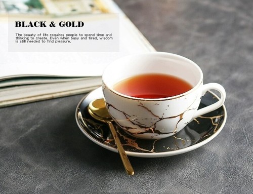 Gold marble pattern tea - 2,