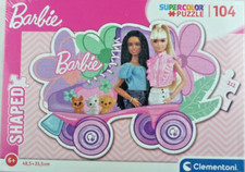 Choice of 2x Clementoni Barbie Supercolor Shaped 104 Piece Jigsaw Puzzle New