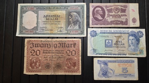 Rare world paper money - world,