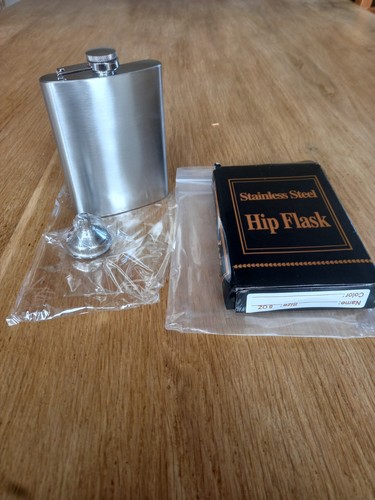 Stainless steel hip flask - 8, oz