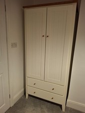 Pair of Ivory White Wardrobes