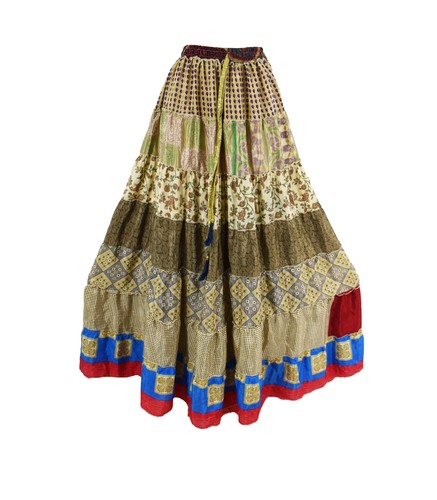 Tiered silk dancing skirt fair - silk,