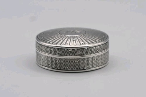 Antique silver snuff pill ring - silver,
