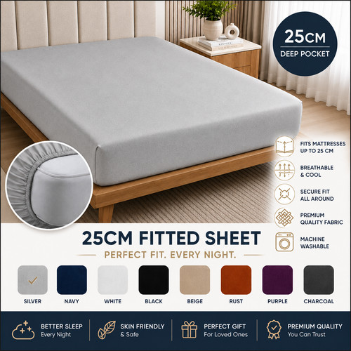 25cm deep fitted sheet soft - sheet,