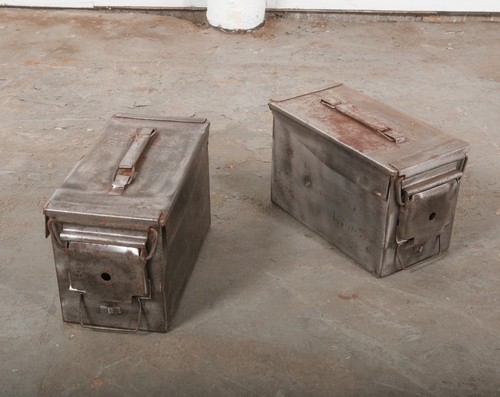 Vintage metal ammo box - box, |