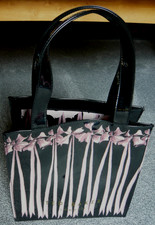 TED BAKER London Tote Bag Black & Pink 25cm x 25cm