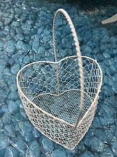 White Heart Basket Storage
