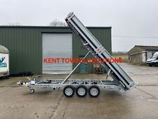 Brian James 4m x 2m Tipper Trailer Tri Axle Double Ram Heavy Duty 3,500kg MGW