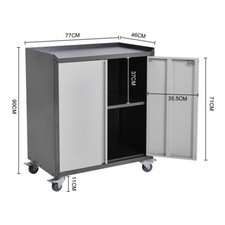 Storage Cabinet Mobile Steel Cupboard Free Standing Metal Office Filing Cabinets