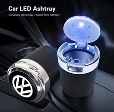 Car Ashtray With Lid And Led Light Car Smokeless Cup Holder For  VW
