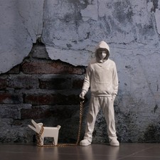 Man and Dog Sculpture Modern