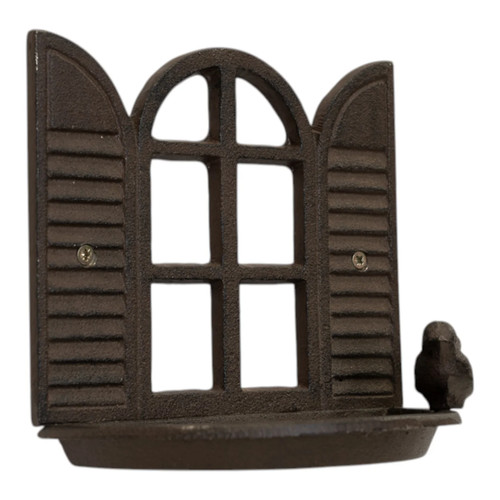 Cast iron window bird feeder - cast,
