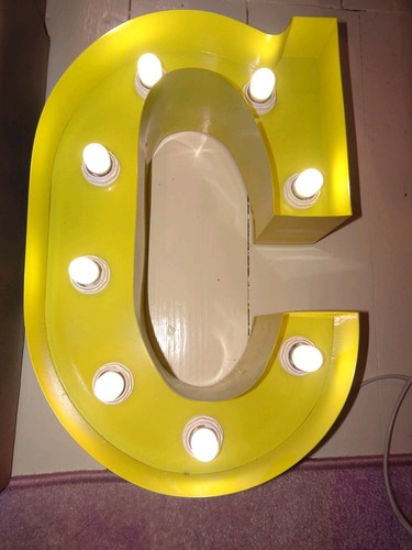 Metal letter light lamp - metal,