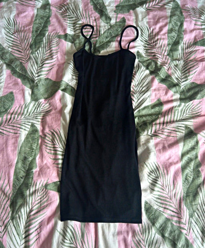 Boohoo black ribbed - black,