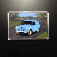 BMC British Leyland  Austin Morris Mini  van  Clear plastic fridge magnet