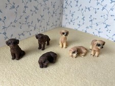 Dolls House Labrador Puppy Puppies Dog Miniature Resin Pet/Animal 1:12 Scale