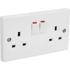 2 GANG DOUBLE 13A WALL SWITCH