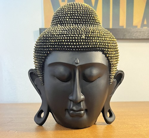 Buddha ceramic ornamental head - ornamental,