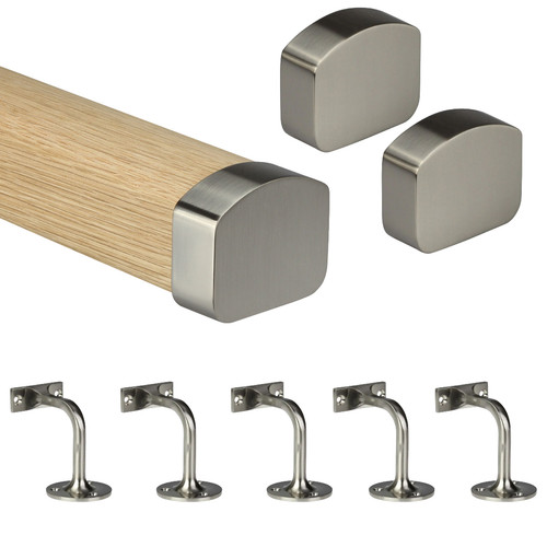 Oak modern wall - wall, handrail