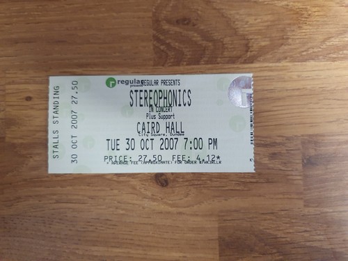 Stereophonics ticket stub 2007 - ticket,