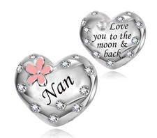 NAN PINK FLOWER CHARM I LOVE
