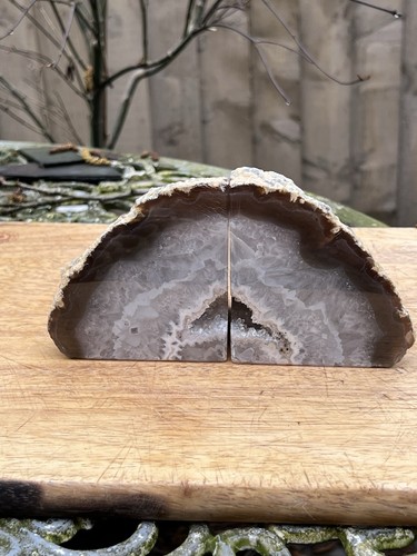 Agate bookends large heavy - agate,
