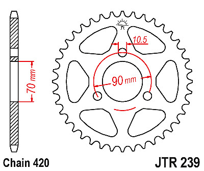 Jtr rear sprocket - jtr, (239-47)