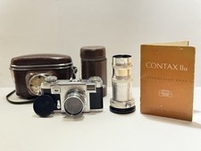 Contax IIa 35mm Rangefinder Camera with 135mm Zeiss Lens, Case & Original Manual