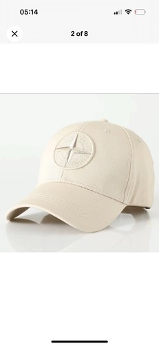 Cream stone island cap - stone,