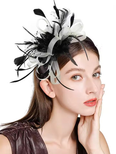 Flower feather hair - feather,