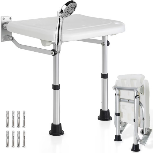 Wall mounted folding shower - wall-mounted,