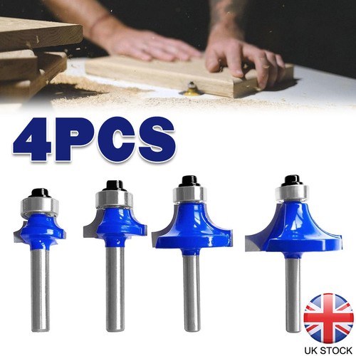 4pcs round over router bit - bit, 1/2