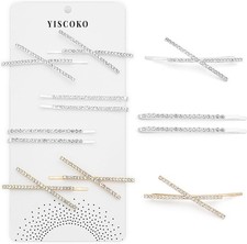 Rhinestone Hair Pins, 8 Pieces