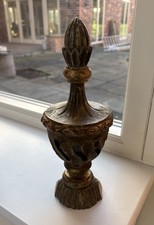 Highly Ornate Gilt Wood Finial