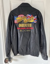 VERY RARE RICKY HATTON V MAYWEATHER LEATHER FIGHT JACKET MADE BY JEFF HAMILTON L