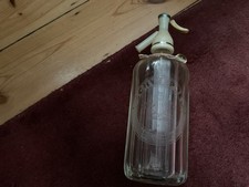 Vintage  Schweppes Etched Glass Soda Syphon 