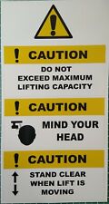 Safety Vertical Lift Sticker