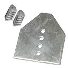 Conservatory Roof End Plate Aluminium Stop Slipped Polycarbonate & Glass Panels