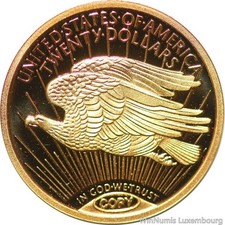T7102 Rare USA 1/10 Oz 20 Dollars Liberty Eagle 1933 1970's Or Gold Proof