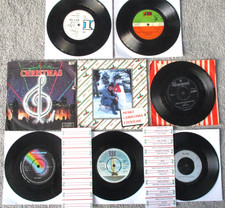 8 x Christmas  7" singles vinyl records Jukebox  Job lot + Title Cards  (8)