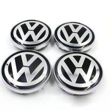 4x VW Volkswagen Wheel Centre Caps Universal Centre cap 68mm Black