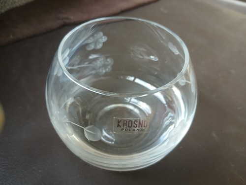 Krosno etched glass posy - krosno,