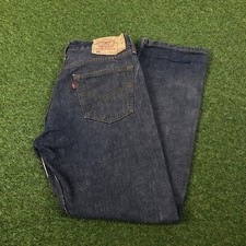 Vintage 60-70s Levis 501 Single Stitch Redline Denim Jeans USA 34x30